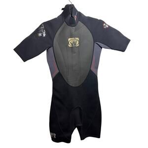 Bodyglove Men's Size Small Grey Black Neoprene One Piece Swimsuit Wetsuit